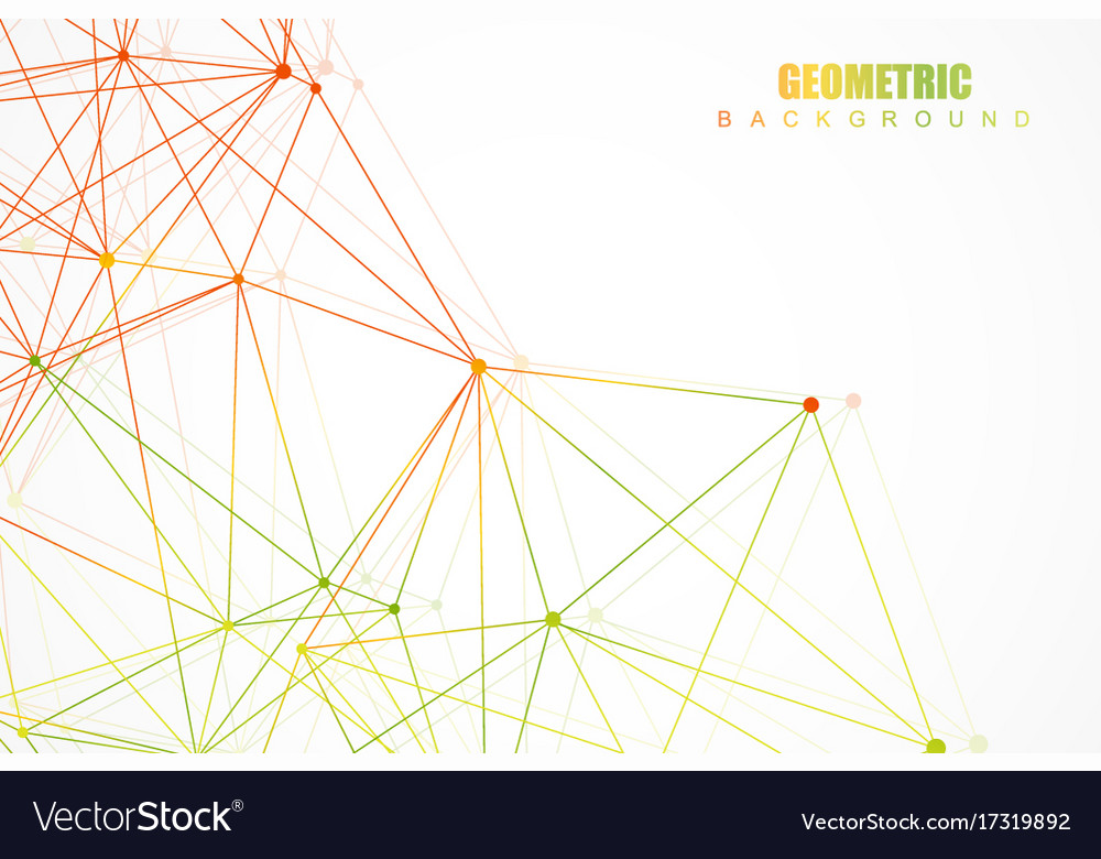 Geometric abstract background with connected line