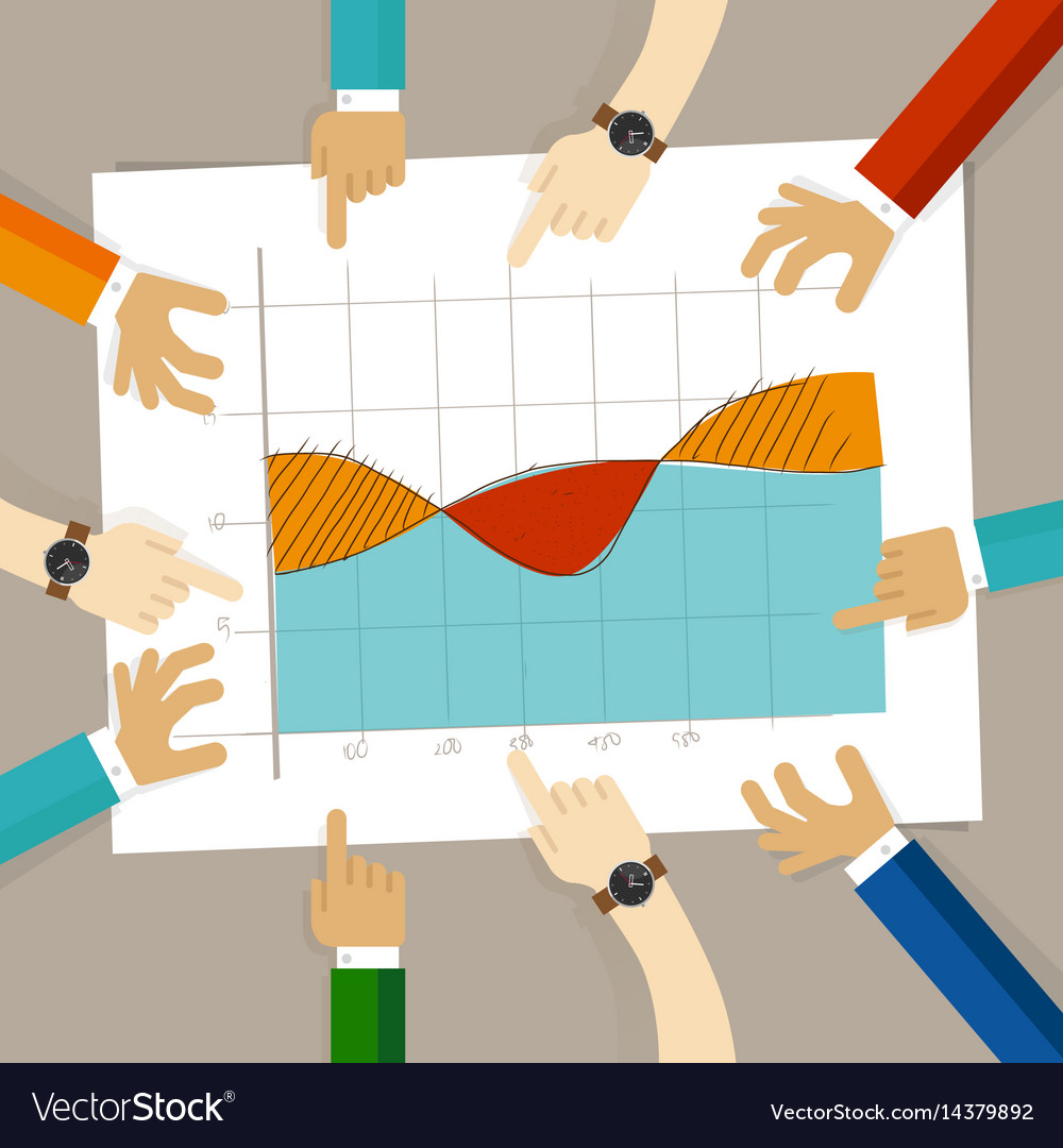 Linie Fläche überlappend Diagramm Hand Zeichnung Skizze