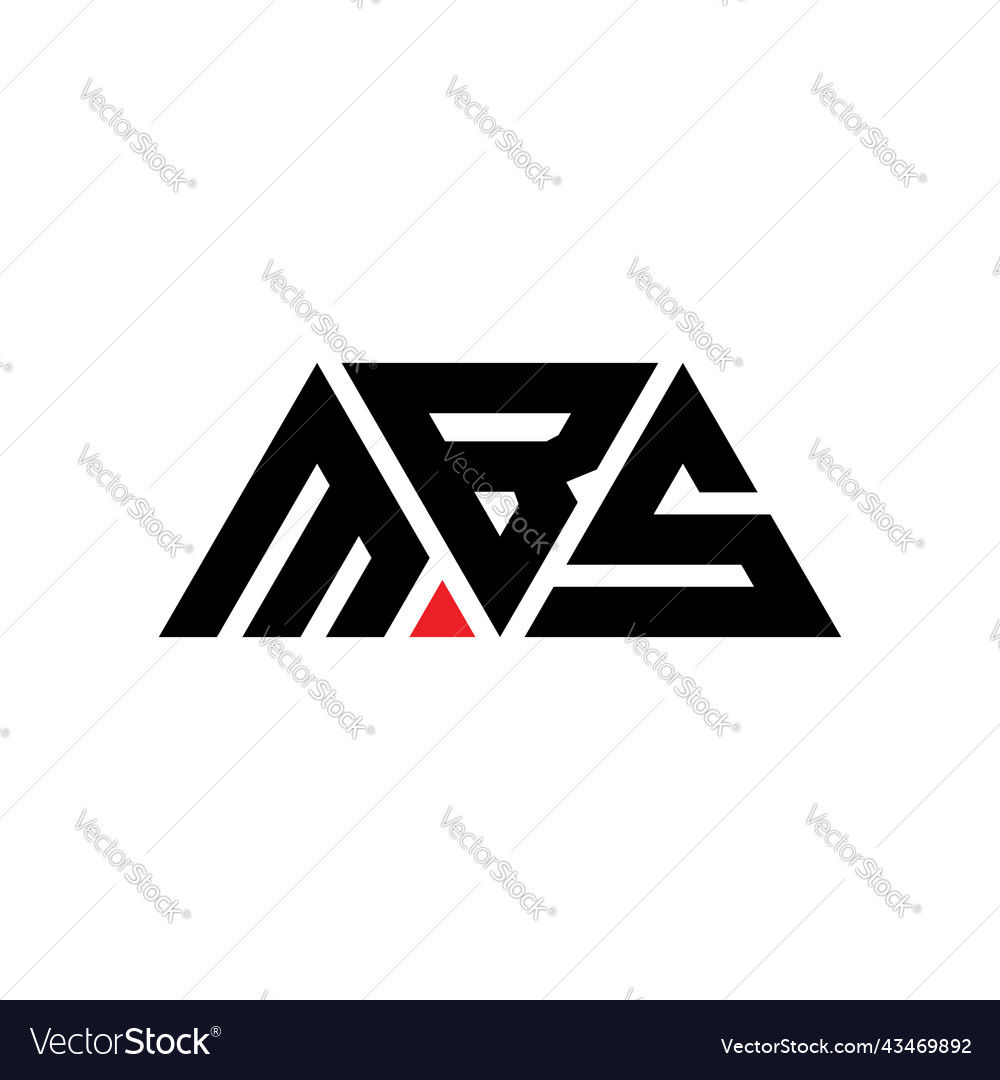 Mbs triangle letter logo design Royalty Free Vector Image