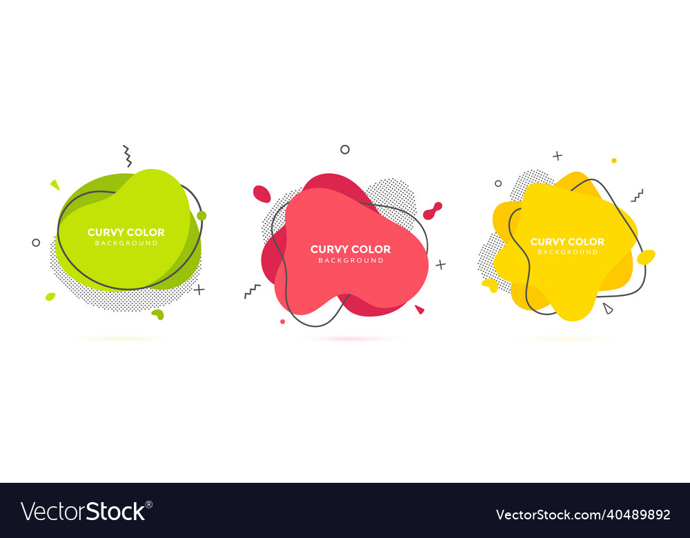 Modern liquid irregular amoeba blob shape abstract vector image Modern liquid irregular amoeba blob shape abstract