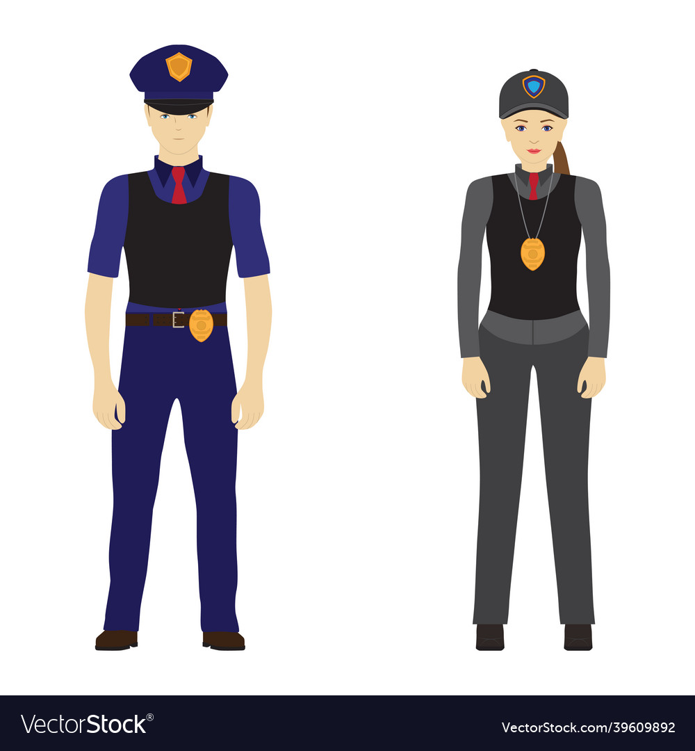 Polizist Mann und Frau