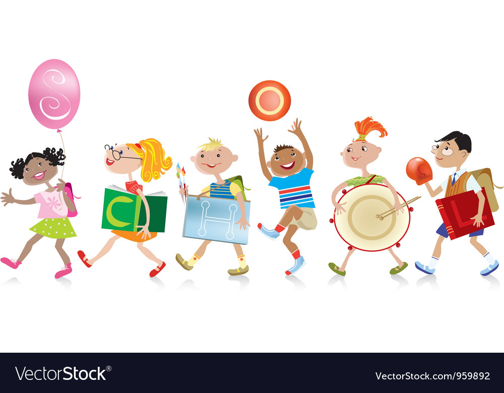Schoolchildren Returning to Class