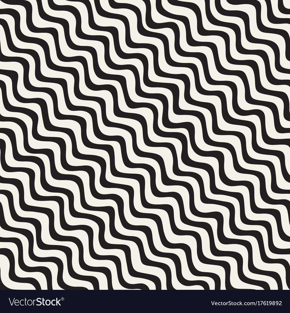 Seamless pattern with hand drawn waves abstract