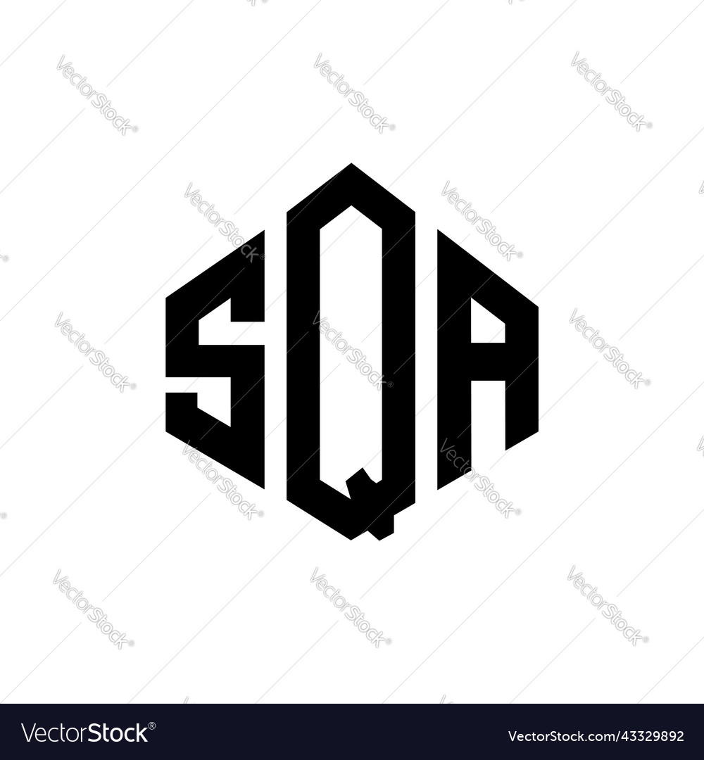 Sqa letter logo design with polygon shape