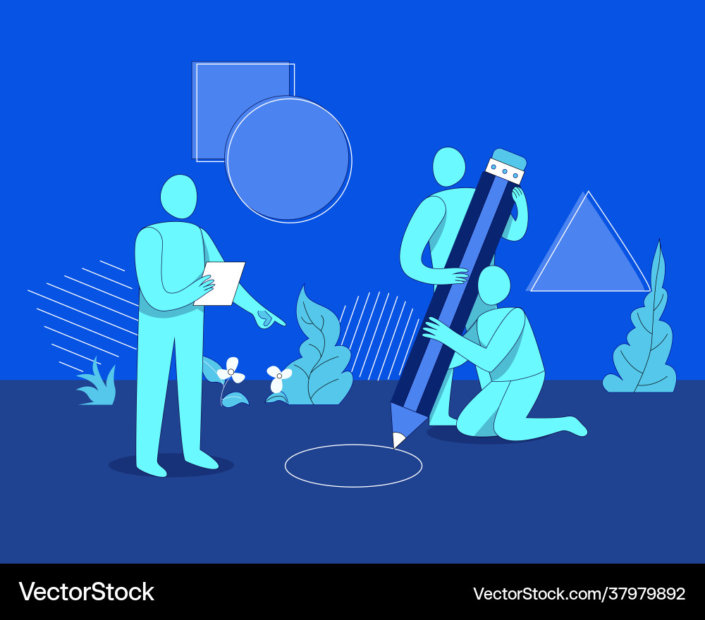 Teamwork designer Royalty Free Vector Image - VectorStock