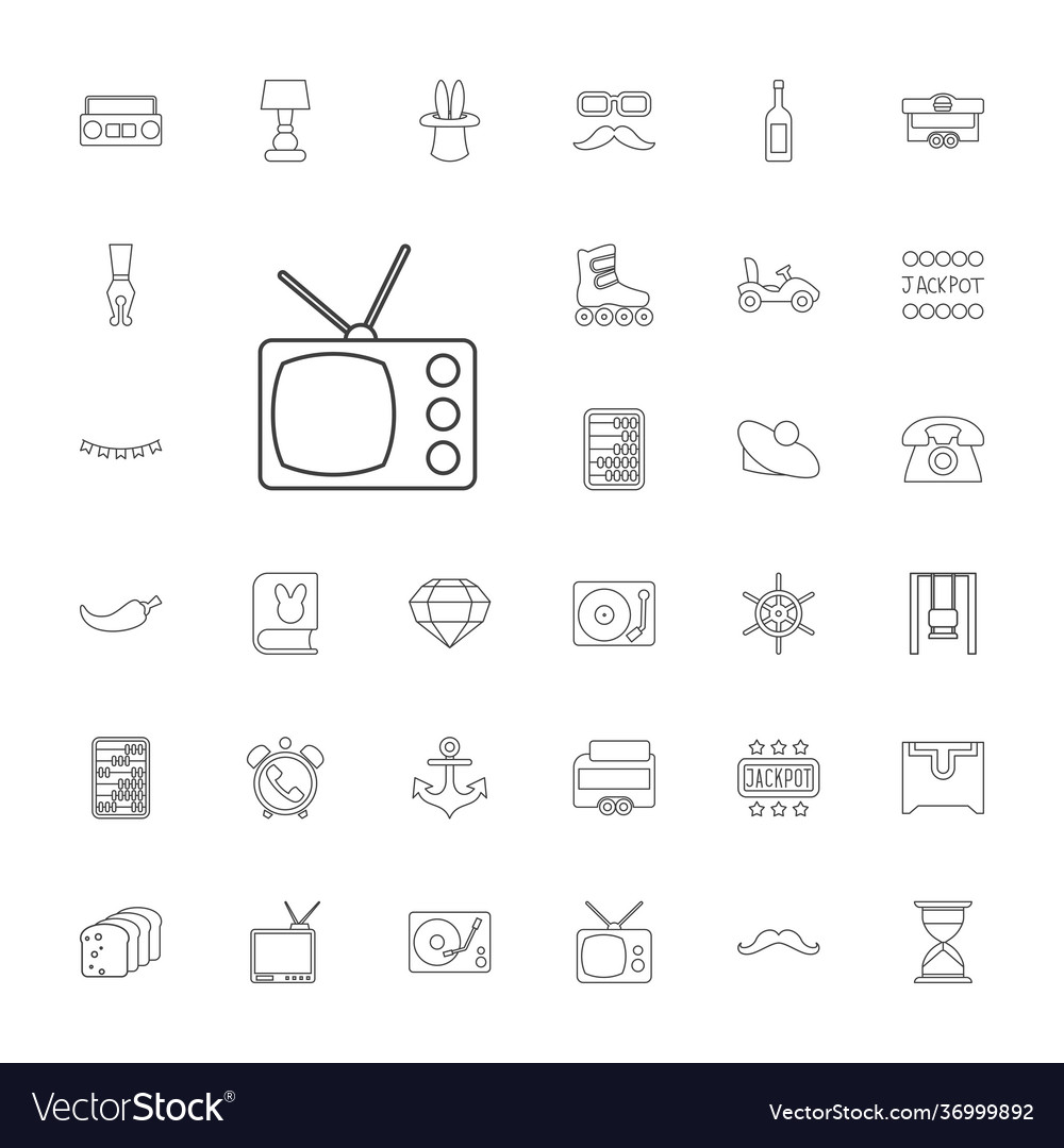 Vintage icons Royalty Free Vector Image - VectorStock