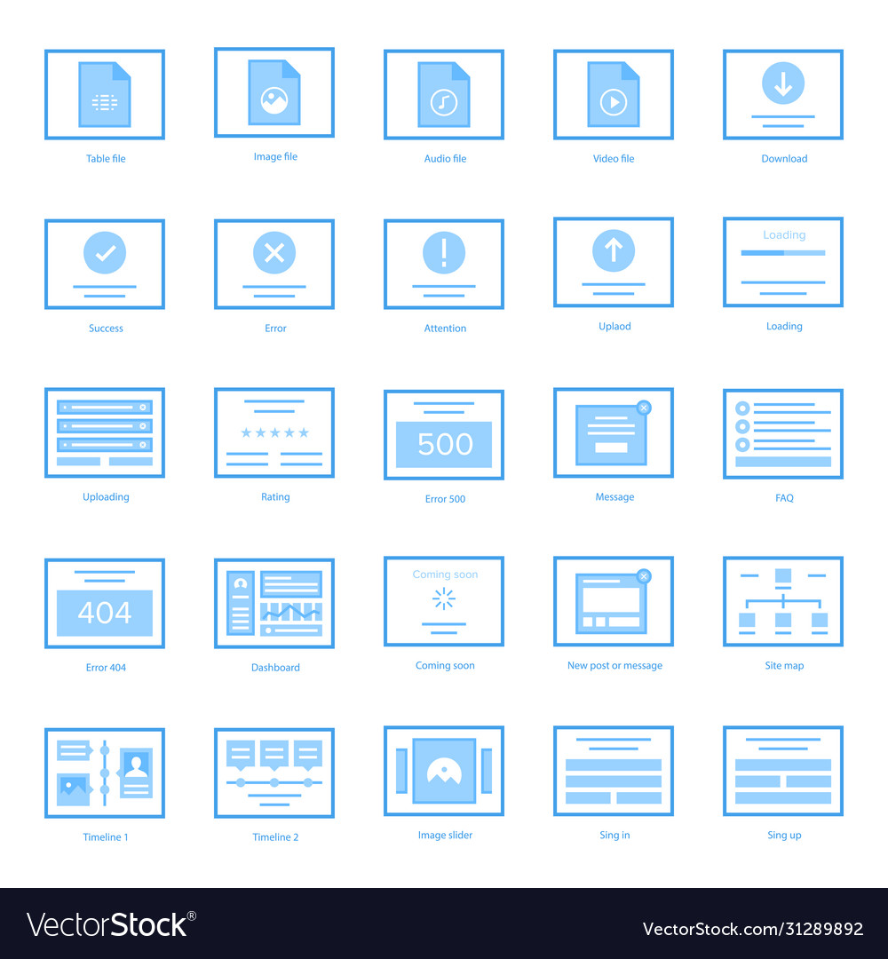 Web interface icons set