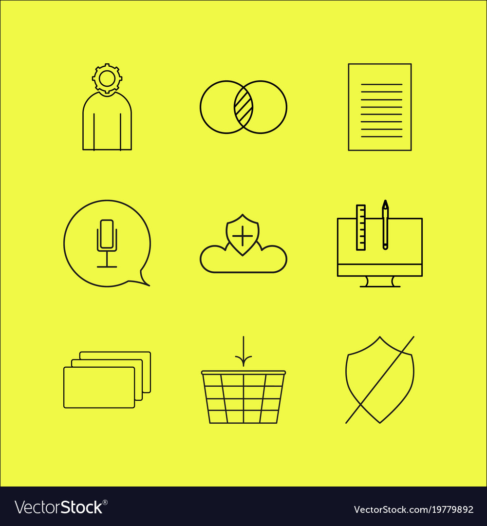 Web linear icon set simple outline icons