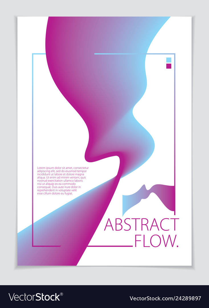 Abstract flow fluid background a4 print