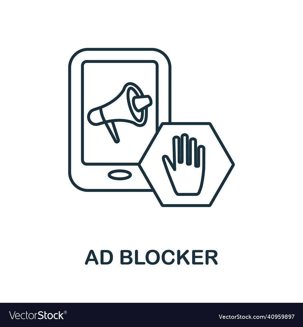 Anzeigen Blocker Symbolzeile Element aus Inhalt Vector Image Anzeigen Blocker Symbolzeile Element aus Inhalt