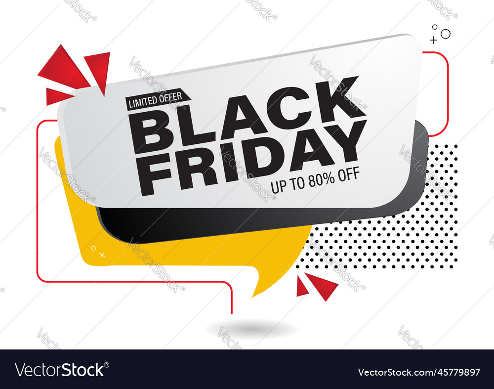 Black friday sale banner with art text abstract