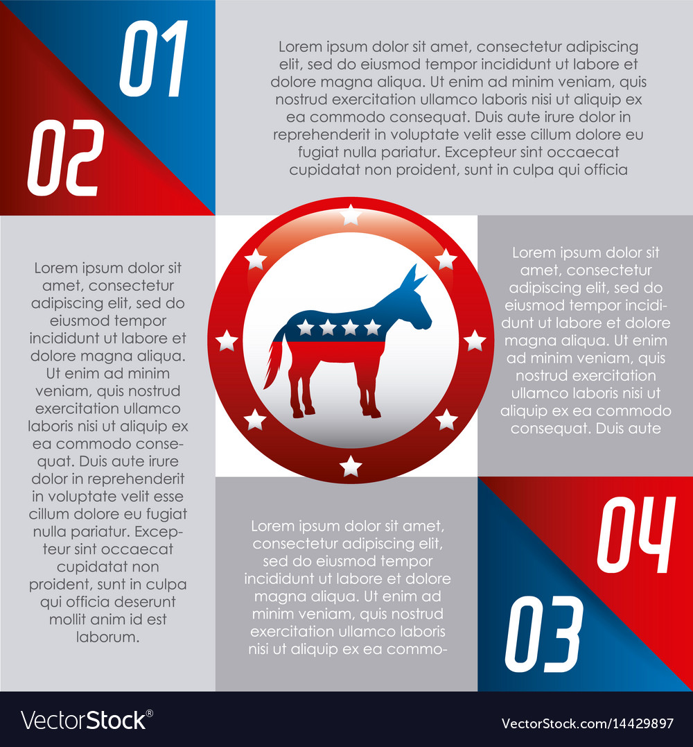 democrat party usa isolated icon royalty free vector image