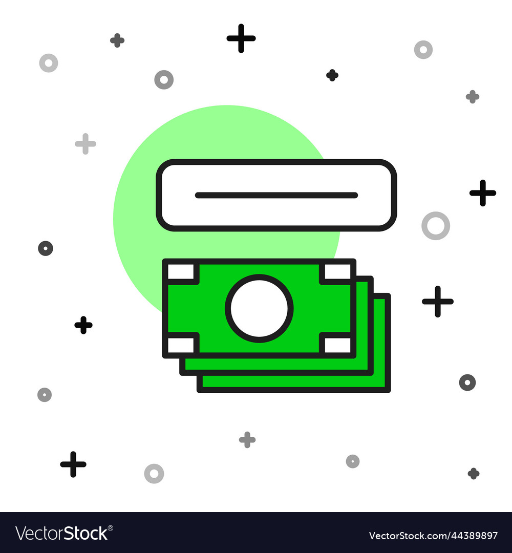 Filled outline atm - automated teller machine