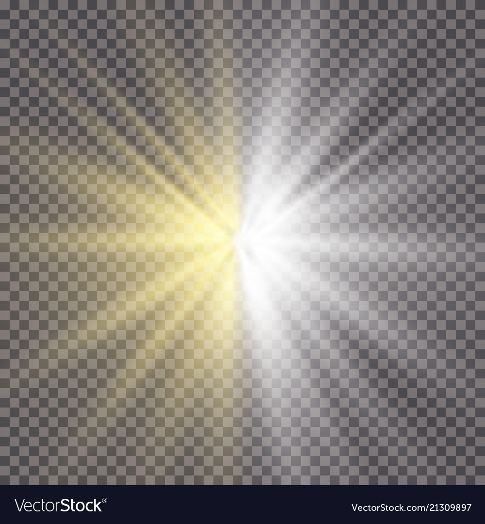Glow light effect starburst with sparkles vector image Glow light effect starburst with sparkles