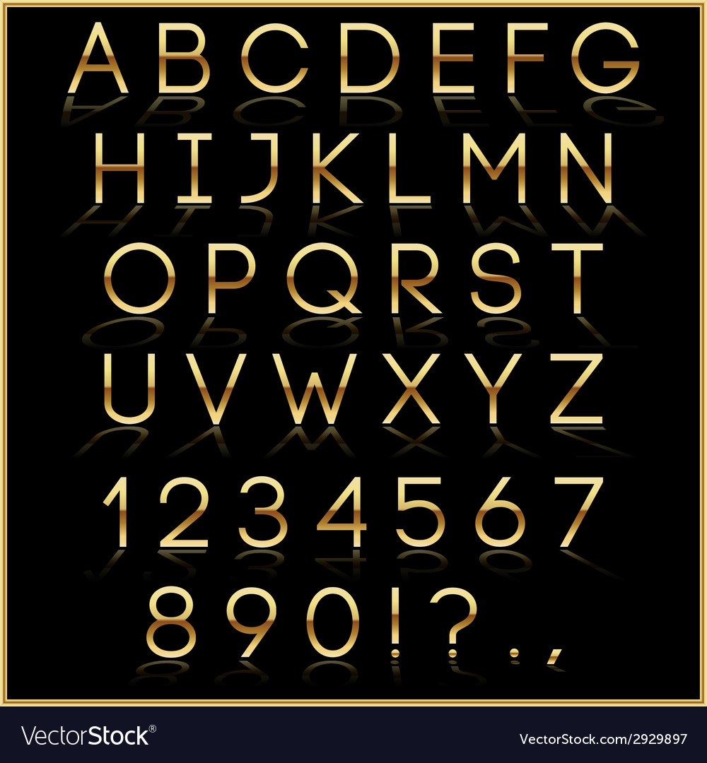 Golden Reflection Alphabet