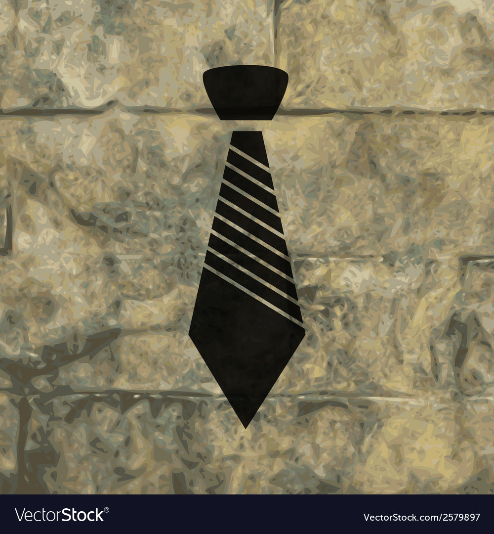 Hipster tie flat modern web button and space