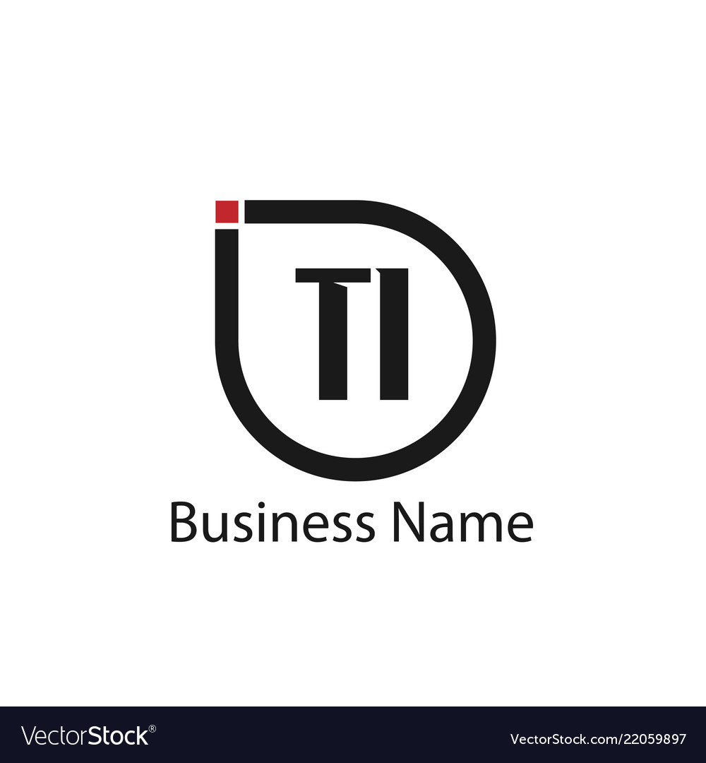 Initial letter ti logo template design Royalty Free Vector