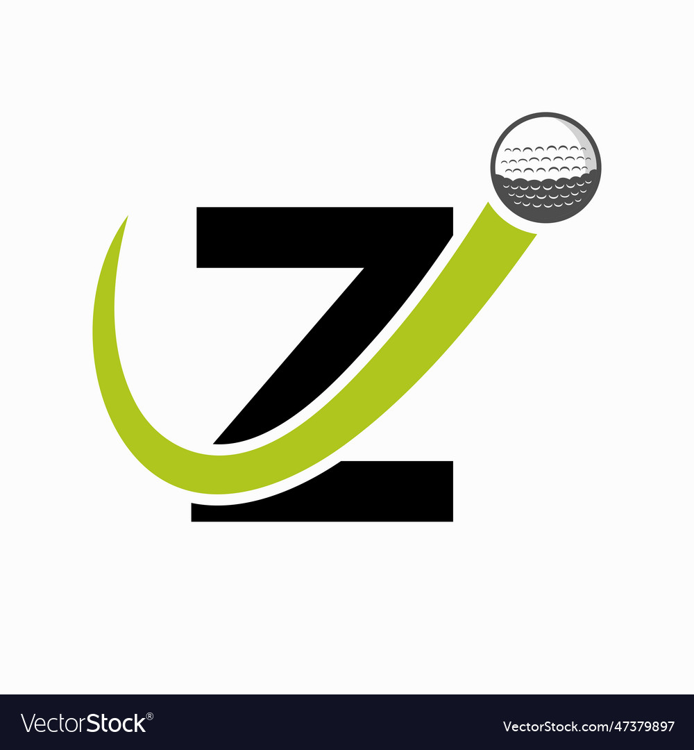 Initial letter z golf logo design hockey