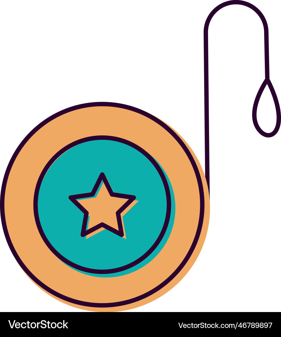 Isolated colored yoyo toy icon Royalty Free Vector Image