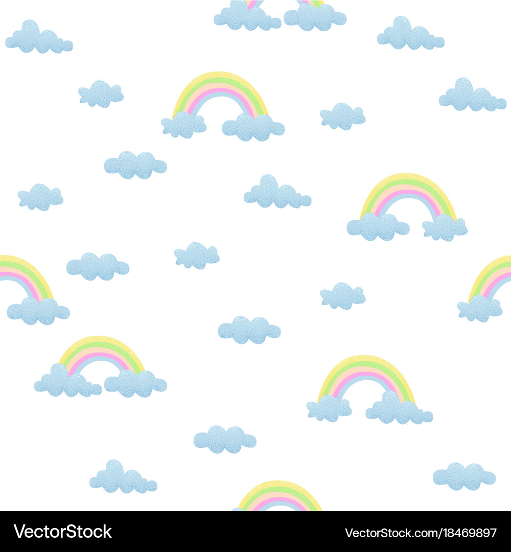 Rainbow and cloud design Royalty Free Vector Image