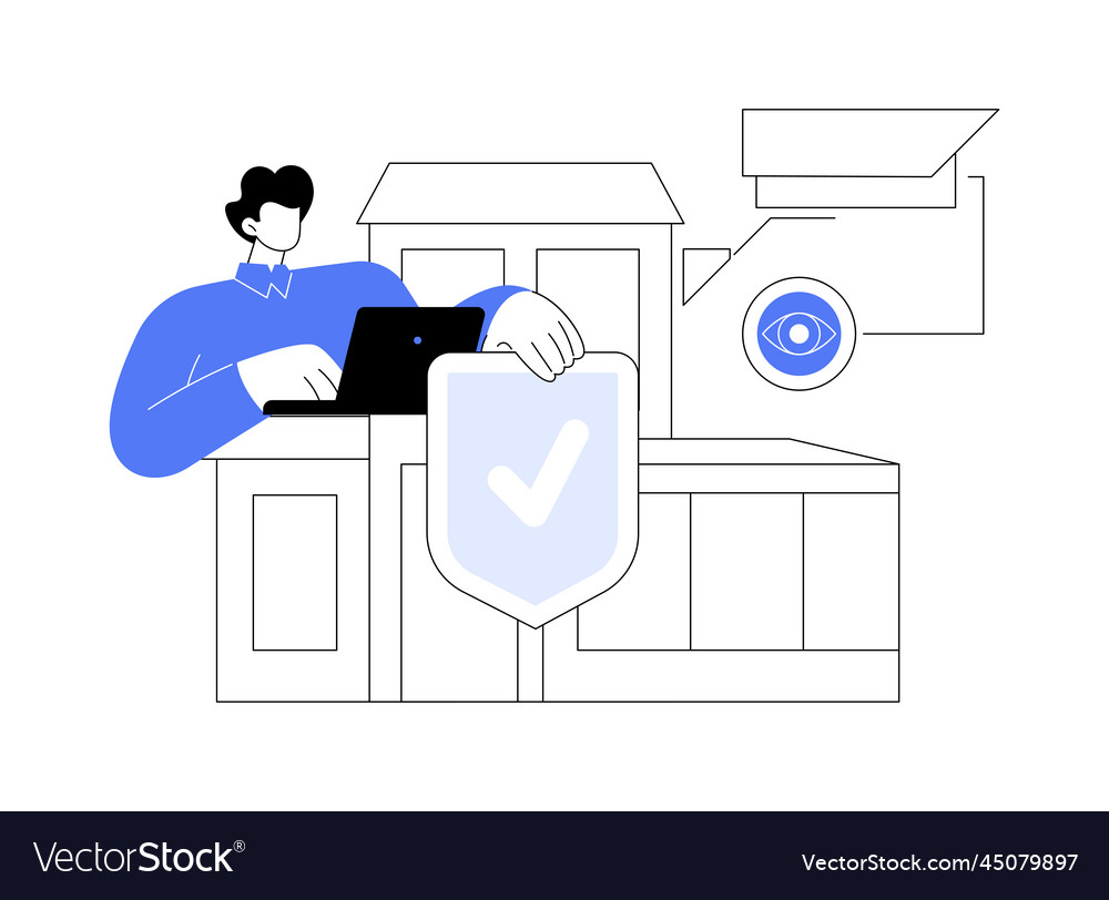 Security systems design abstract concept vector image Security systems design abstract concept