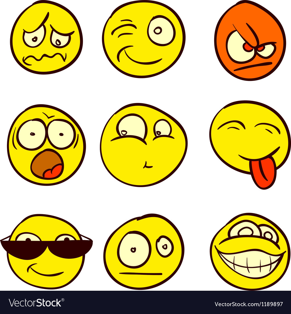 Smiley doodle Royalty Free Vector Image - VectorStock