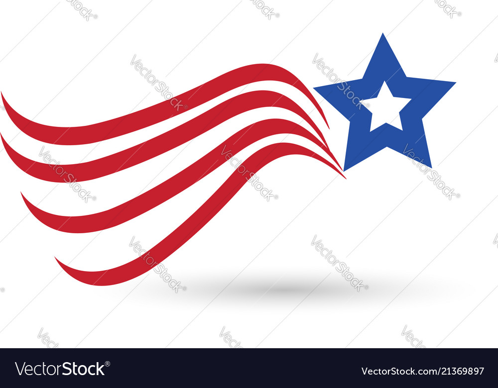 Usa abstract flag star symbol vector image Usa abstract flag star symbol