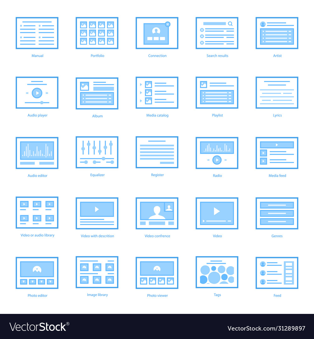 Web interface icons set