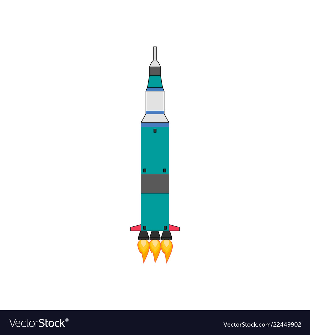 A simple spaceship isolated vector image A simple spaceship isolated