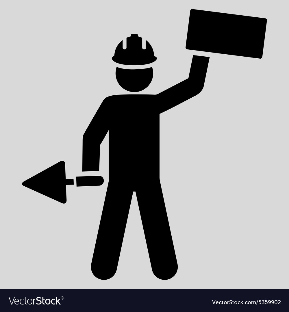 Builder icon from basic plain set