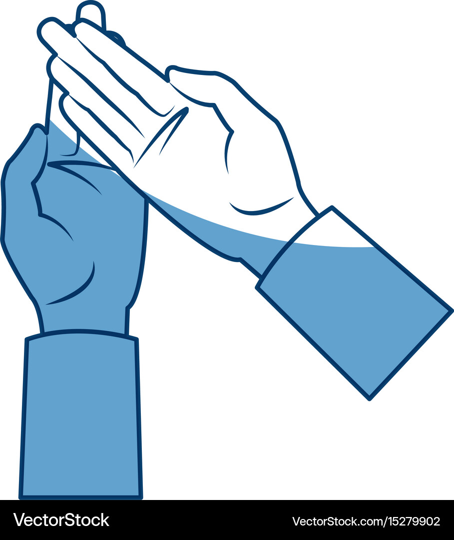Cartoon human hand man gesture icon Royalty Free Vector