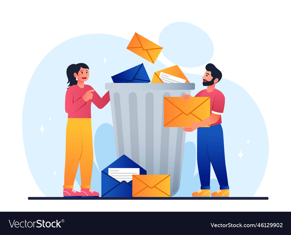 Deleting data concept Vector Image Deleting data concept