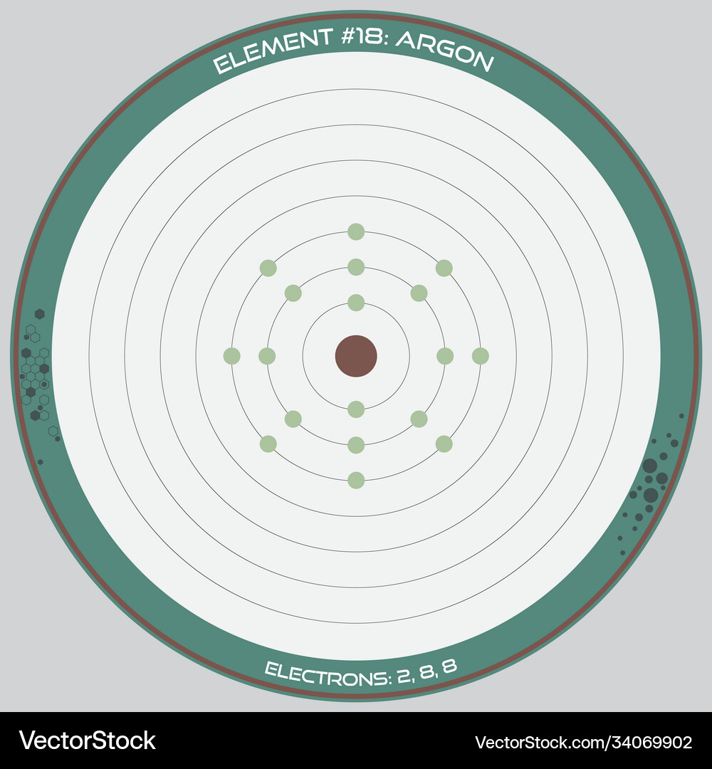 Detailed infographic argon Royalty Free Vector Image
