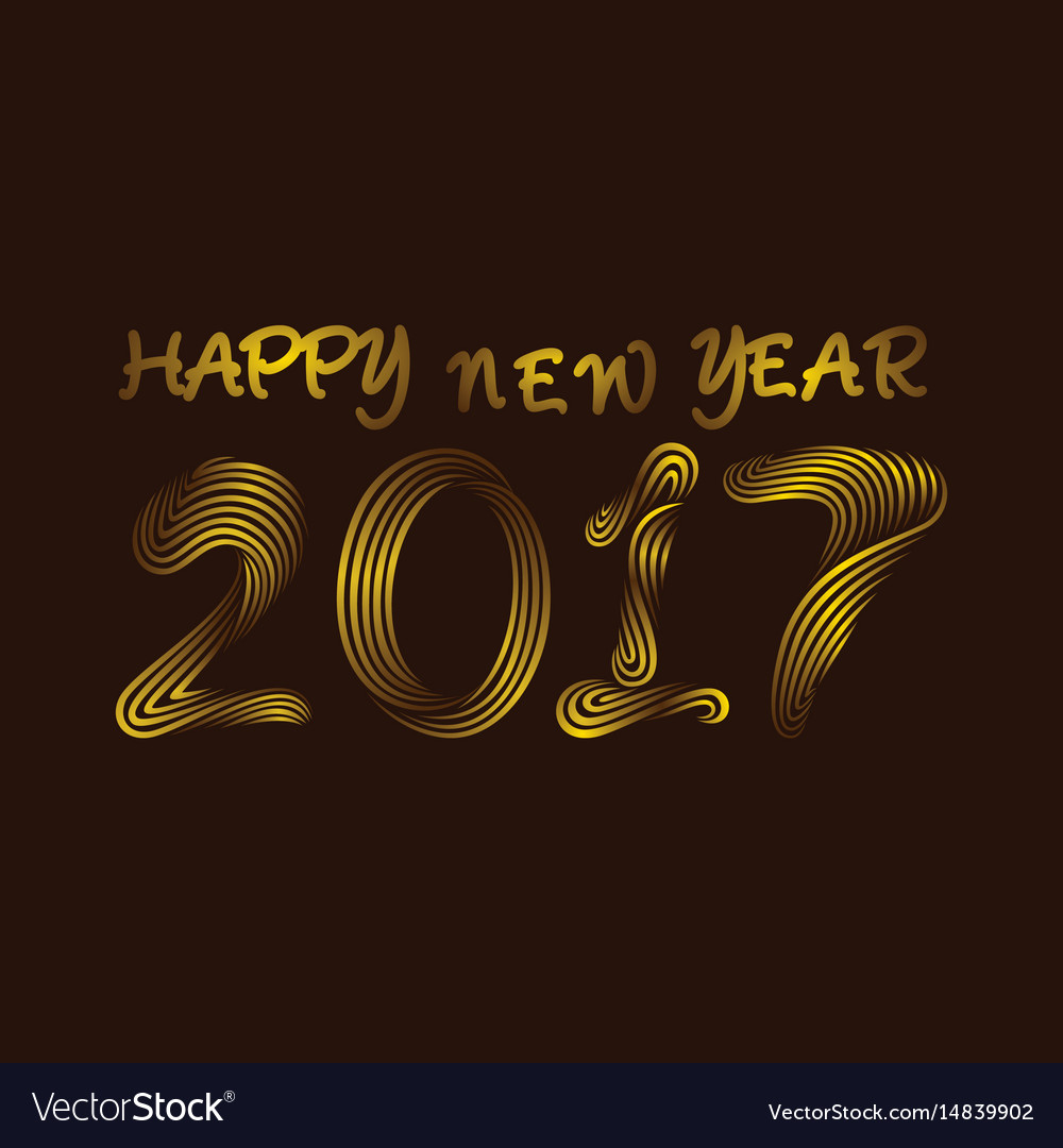 Happy new year 2017 design