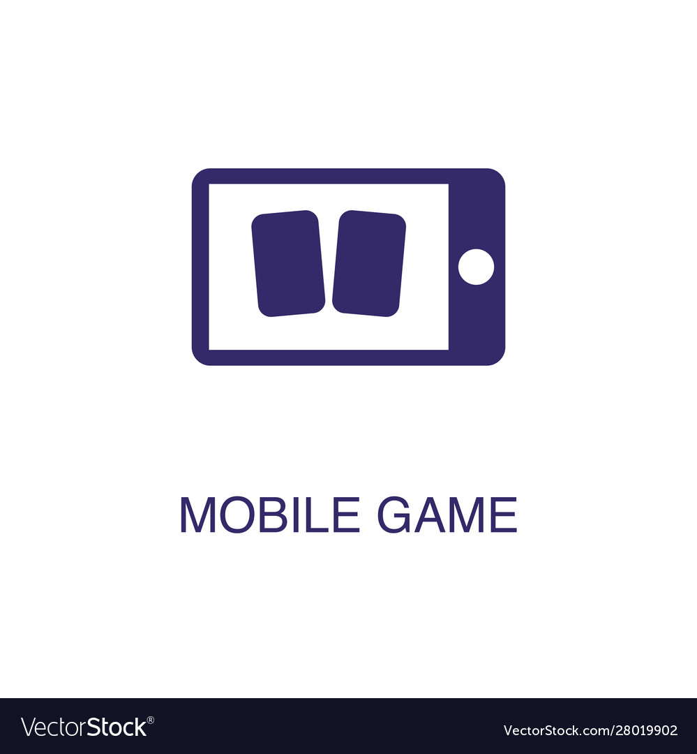 Mobile game element in flat simple style on white