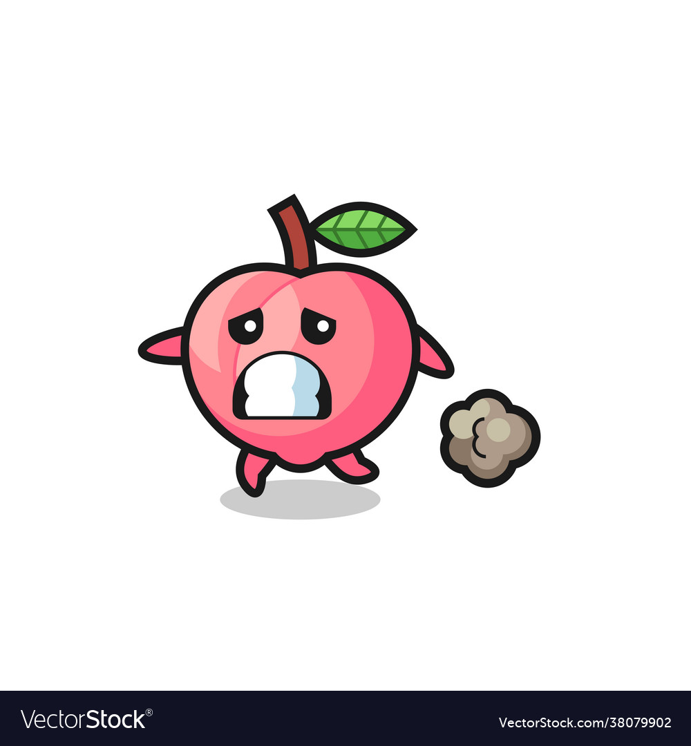 Peach running in fear vector image Peach running in fear