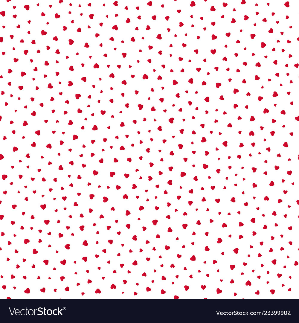 Seamless pattern with red hearts on white vector image Seamless pattern with red hearts on white