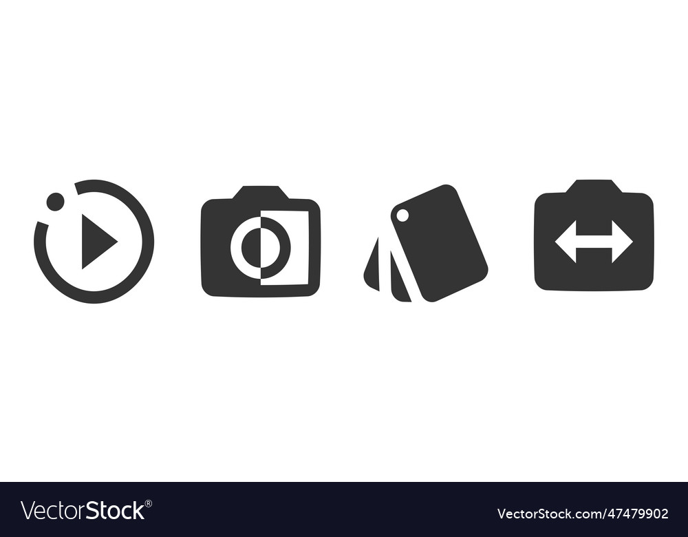 Set of 4 icons image a simple Vector Image Set of 4 icons image a simple