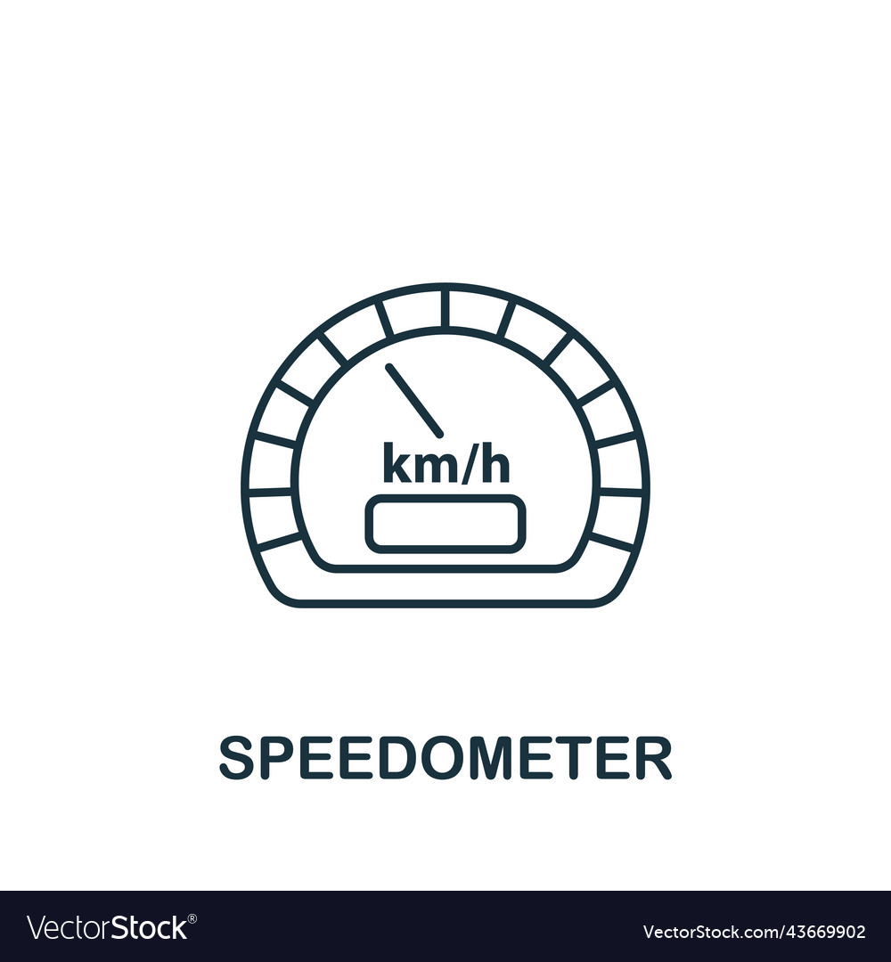 Speedometer icon line simple measuring
