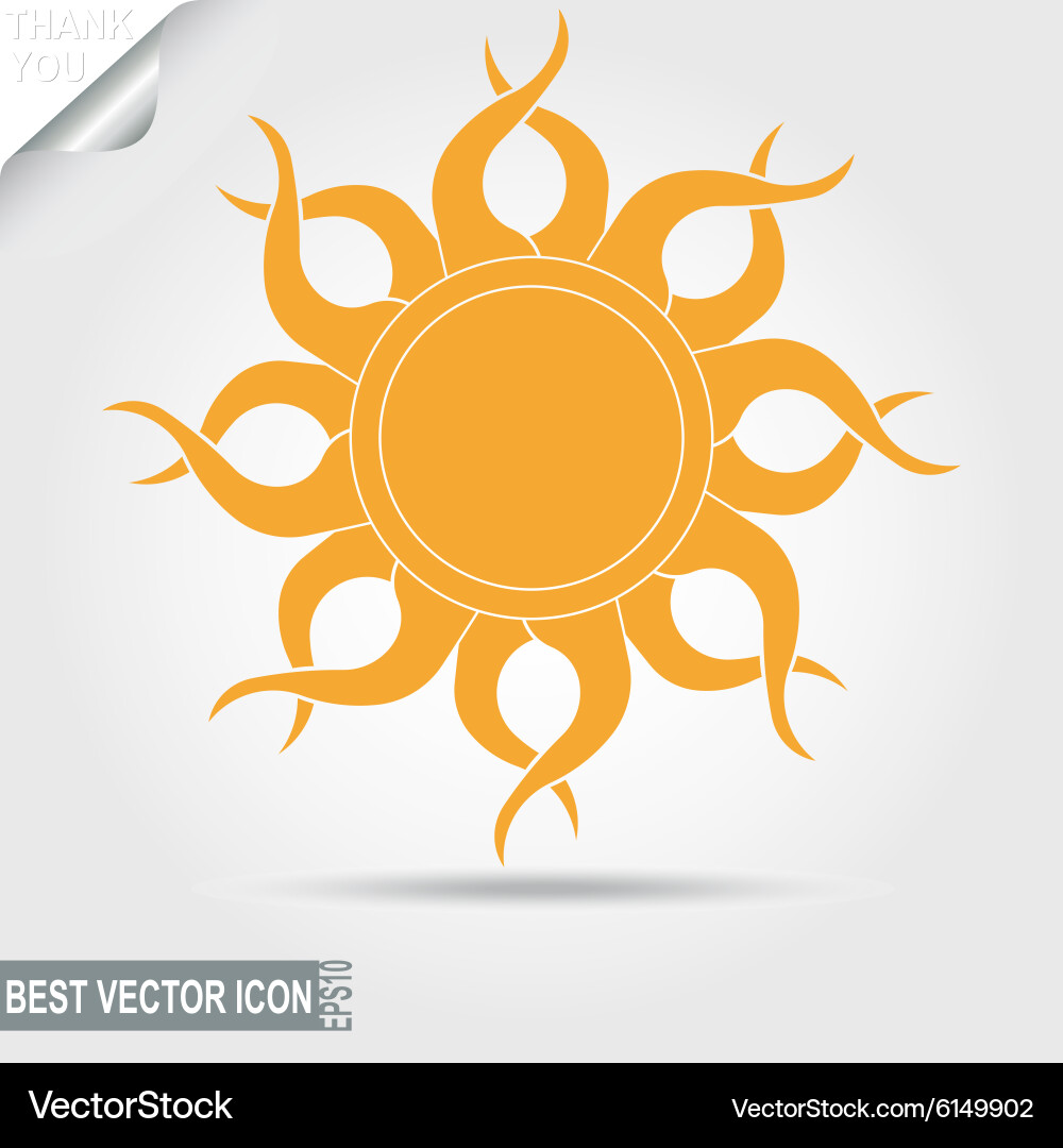 Sun icon Royalty Free Vector Image - VectorStock