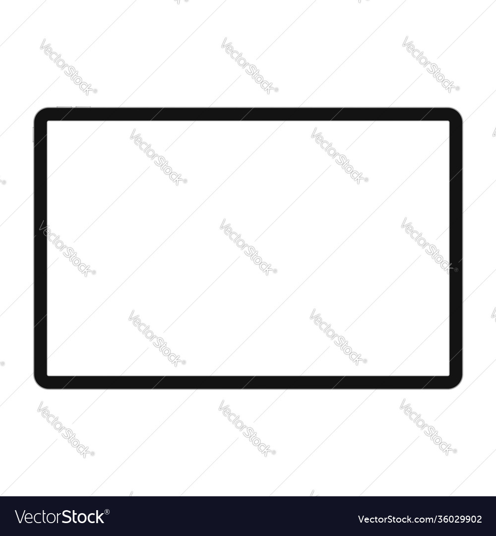 Tablet pc computer with blank screen isolated vector image Tablet pc computer with blank screen isolated
