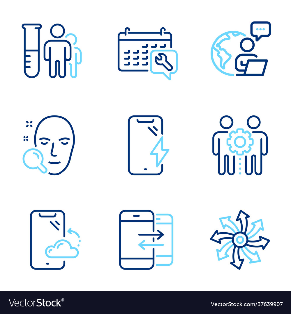 Business icons set included icon as employees vector image Business icons set included icon as employees