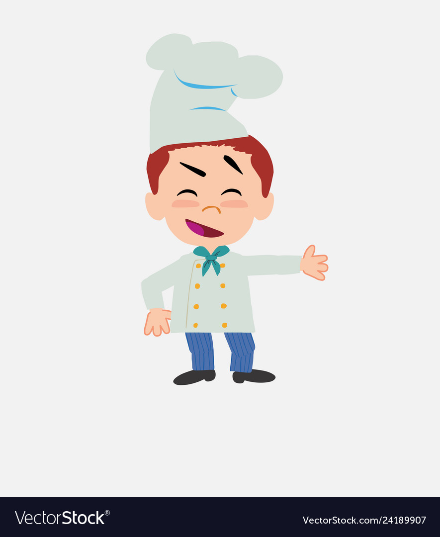 Chef showing something in an optimistic