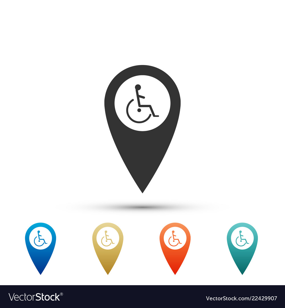 Behindertenhandicap im Kartenzeiger ungültig Symbol vector image Behindertenhandicap im Kartenzeiger ungültig Symbol