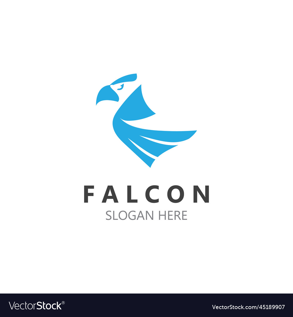 Falcon logo design image silhouette eagle template