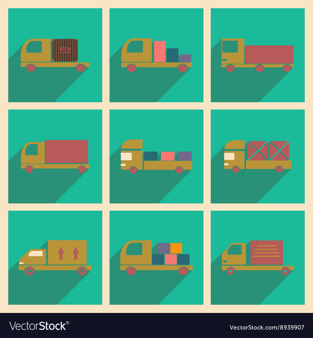 Flat with shadow concept and mobile application