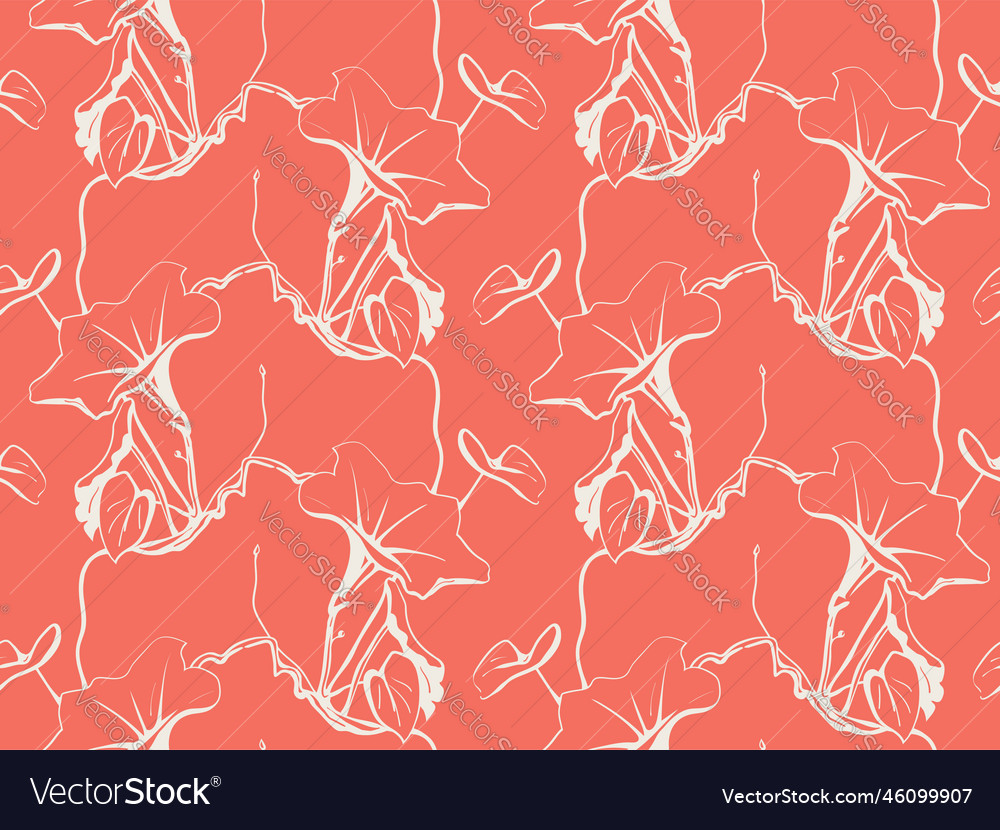 Floral pattern seamless background foliage vector image Floral pattern seamless background foliage