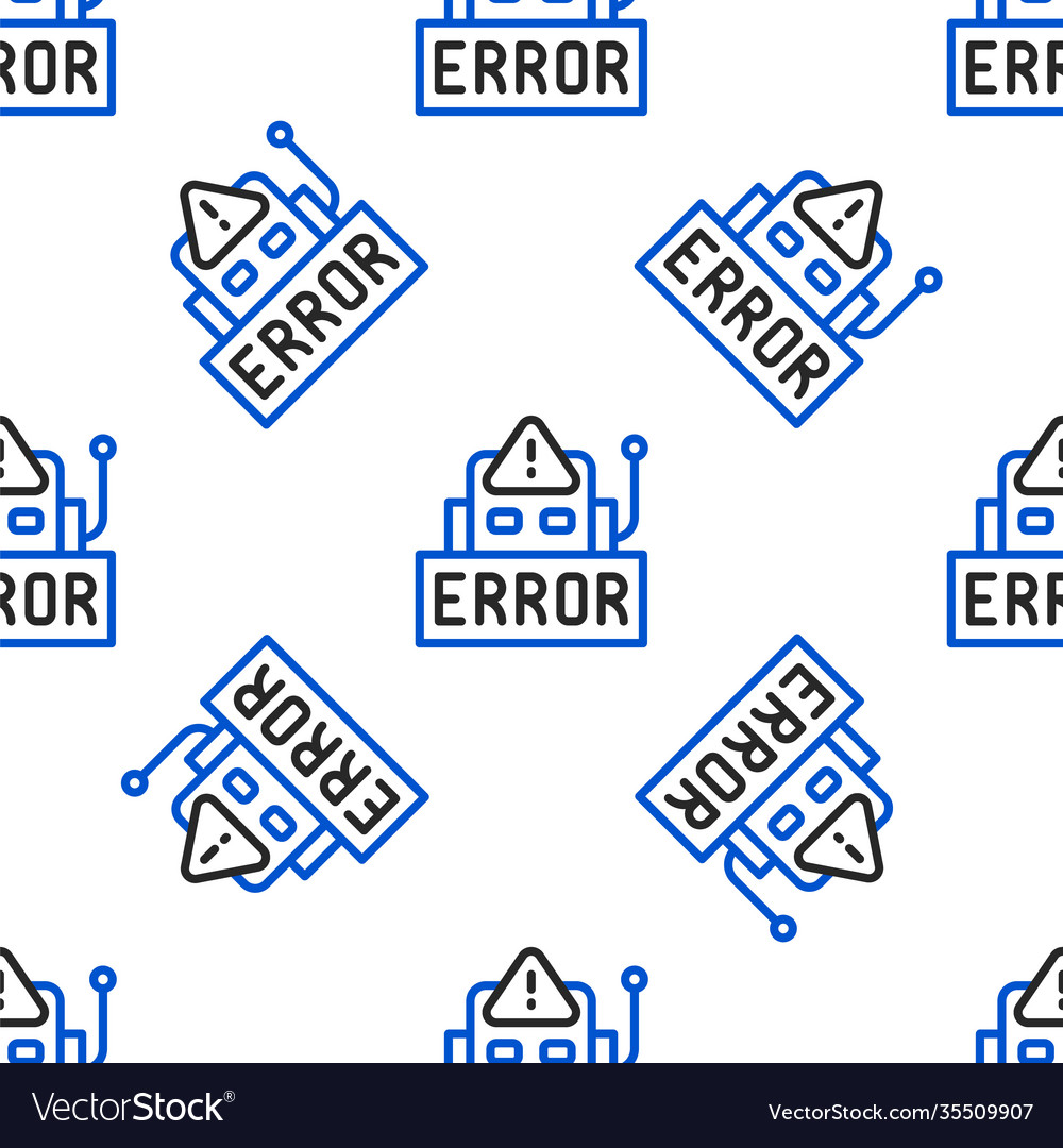 Line error in operation program robot vector image Line error in operation program robot