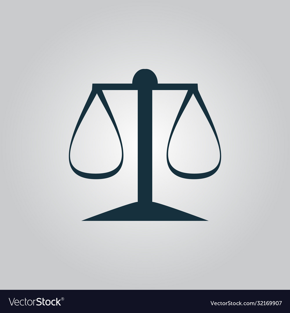 Scales balance icon sign and button Royalty Free Vector