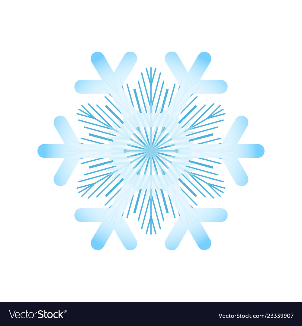 Simple snowflake icon isolated on white background vector image Simple snowflake icon isolated on white background